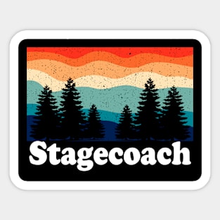 Vintage Stagecoach Colorado Forest Camping Sticker